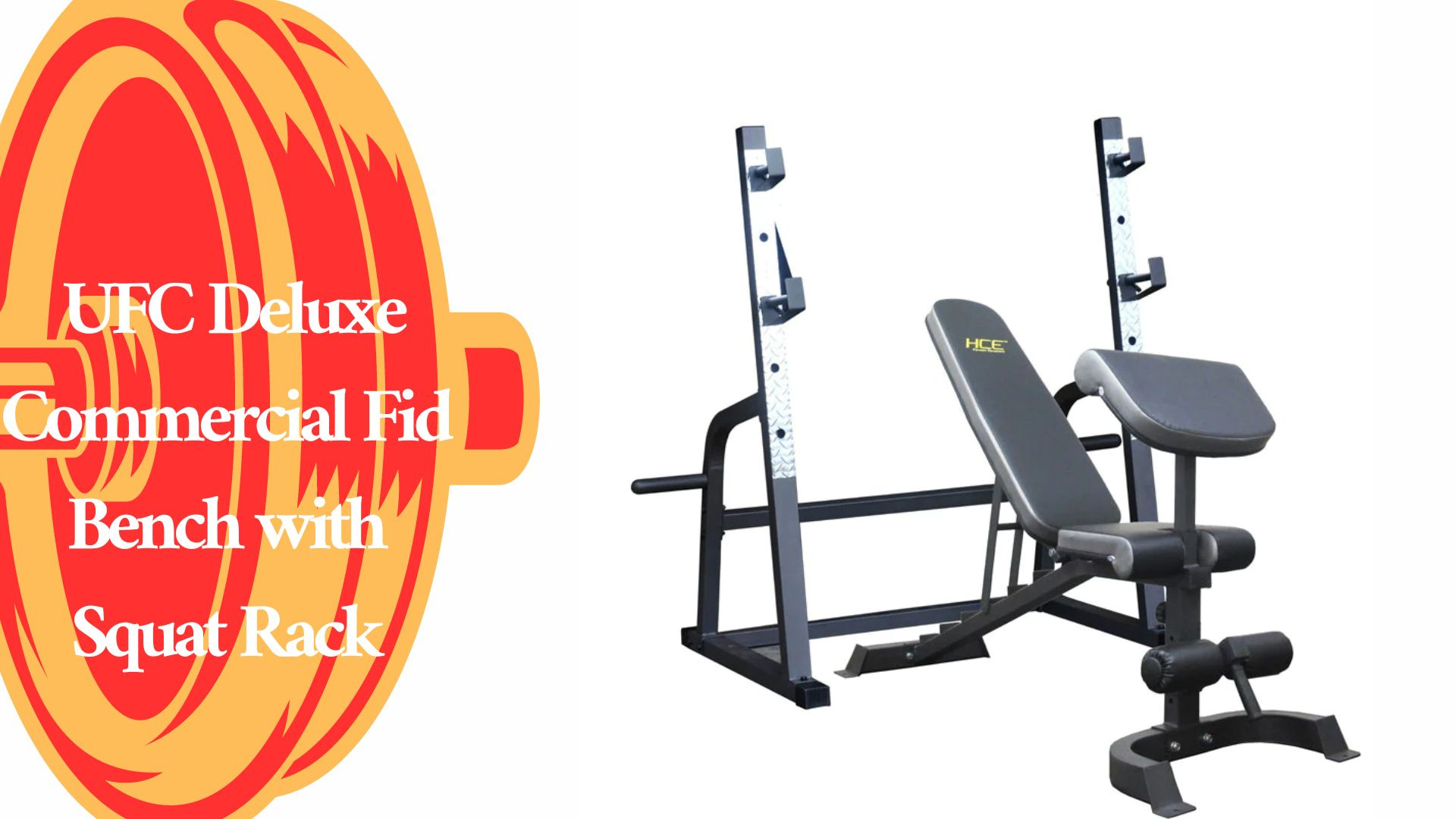 the UFC Deluxe Commercial Fid Bench with Squat Rack