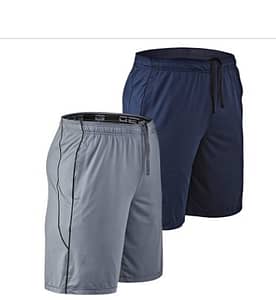 DEVOPS Men's 2-Pack Loose-Fit 10" Workout Gym Shorts with Pockets Polyester,Spandex Drawstring closure 
