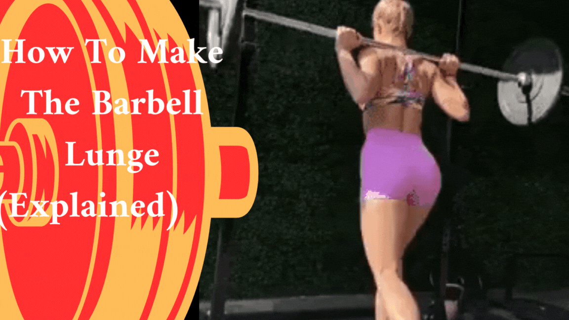 A young woman exercising -How To Make The Barbell Lunge